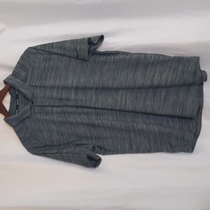 Men's Nike Dri-Fit Golf Polo Grey Striped Shirt